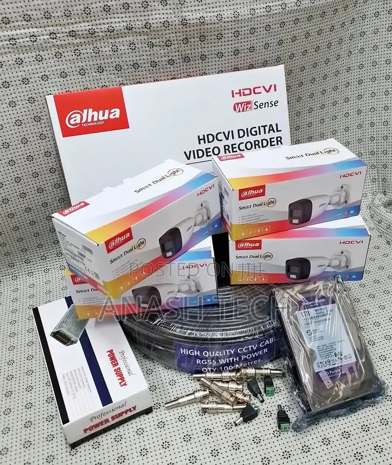 Dahua Full Color 2mp Smart Dual Light 4 Kit CCTV Cameras