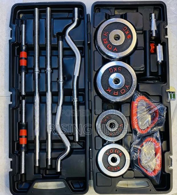 Heavy-Duty 58kg Dumbbells Pair