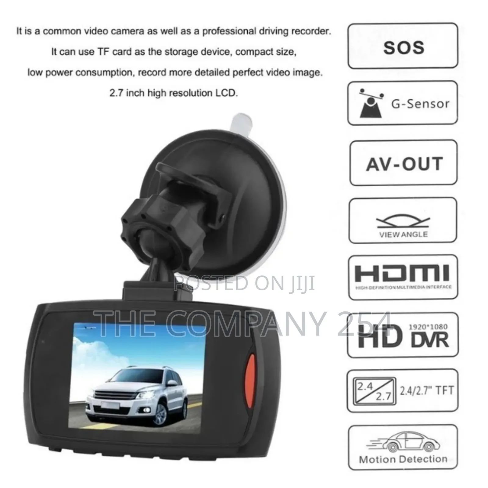 *1080p Hd Car DVR Dash Camera Video Recorder Cam Night Vision G-Sensor
