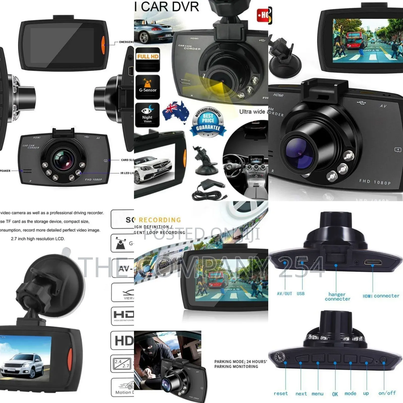 *1080p Hd Car DVR Dash Camera Video Recorder Cam Night Vision G-Sensor