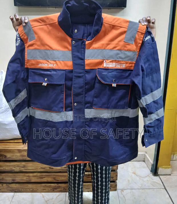 Reflective Duo Colour Safety Cotton Coats - thumbnail 2