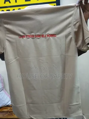 Branded Beige Polo Back and Front