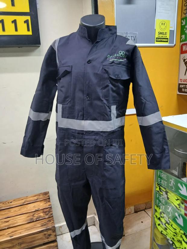 Dark Blue Reflective Grey Straps Overall - thumbnail 2