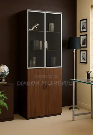 2-Door Wooden Office Filing Storage Cabinet