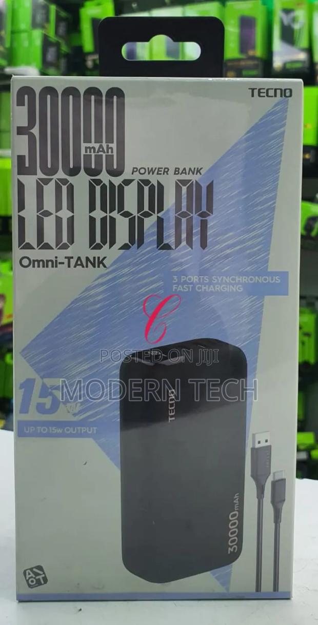 Tecno Omni Tank Powerbank 30000mah - thumbnail 2