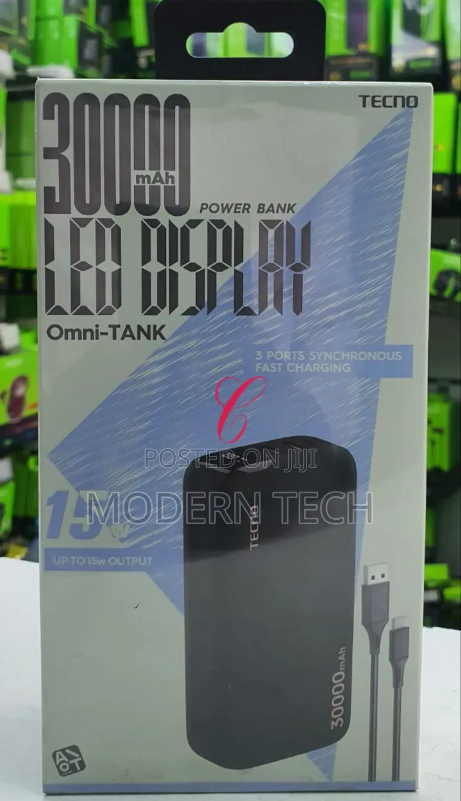 Tecno Omni Tank Powerbank 30000mah Powerbank
