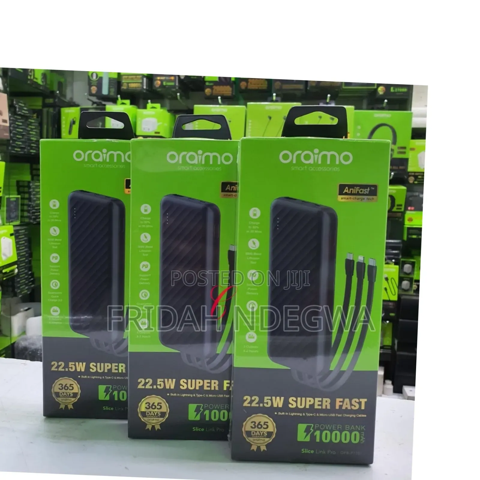 Oraimo Slice Link Pro Opb-P7101 *22.5w Super Fast Charging* Power Bank