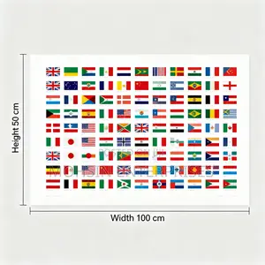50cm by 100cm Flags of All Countries in the World Available