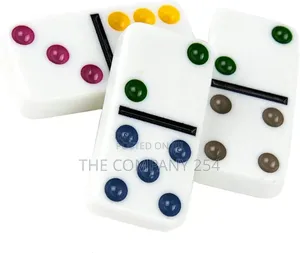 Double Six Colour Dots Dominie Disse 28 Pieces