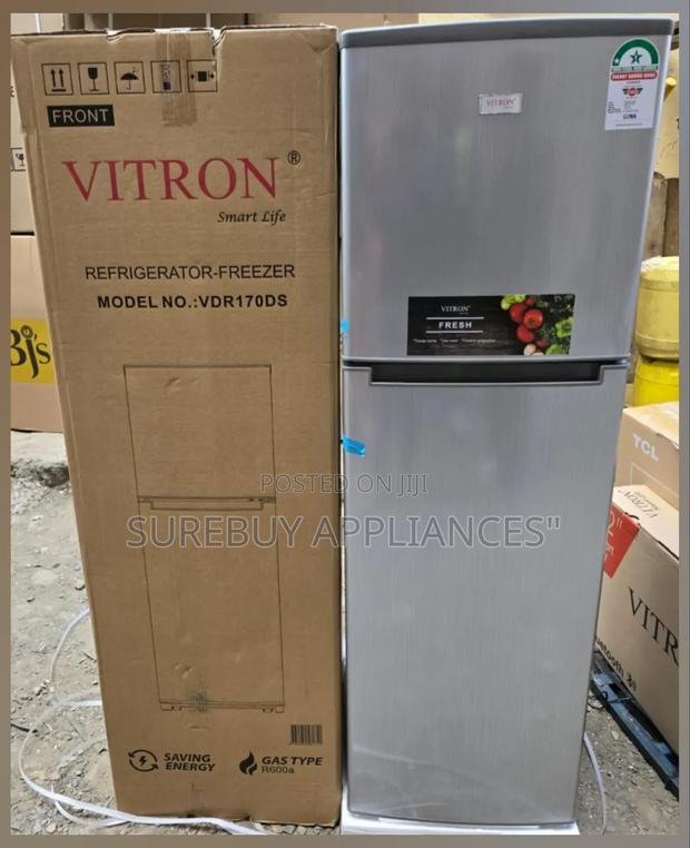 Vitron Vdr170ds 170 Liters Double Door Fridge - Silver Hairline