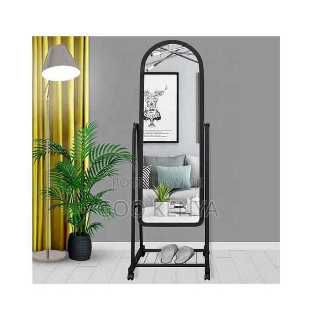 Home Mirror; Portable Pink Full-Length Mirror With Rolling Wheels - thumbnail 2