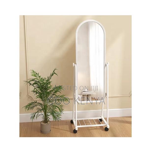 Home Mirror; Portable Pink Full-Length Mirror With Rolling Wheels - thumbnail 3
