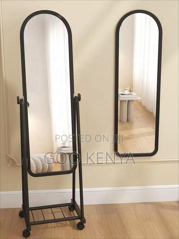 Home Mirror; Portable Pink Full-Length Mirror With Rolling Wheels - thumbnail 5