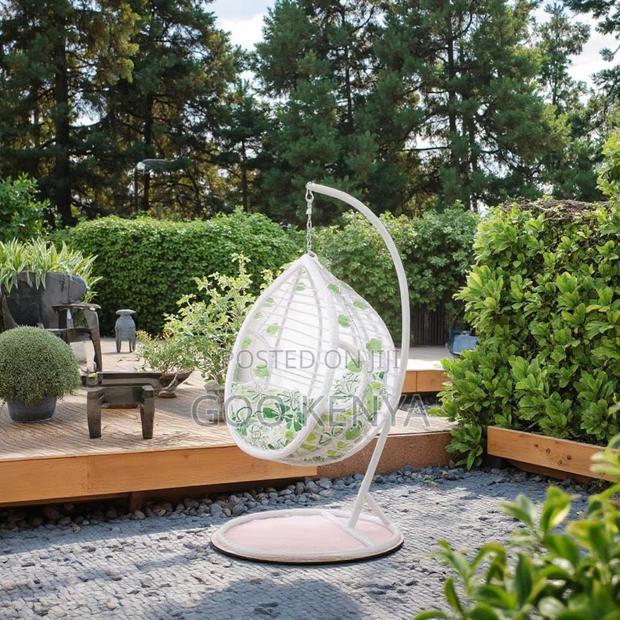 Outdoor Chair; Hanging Basket Rattan Chair With Cushion