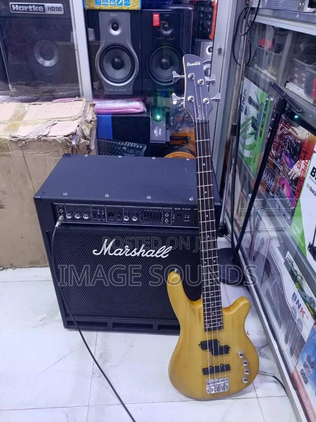 Bass Combo Marshall and 4strings Bass Guitar - main view