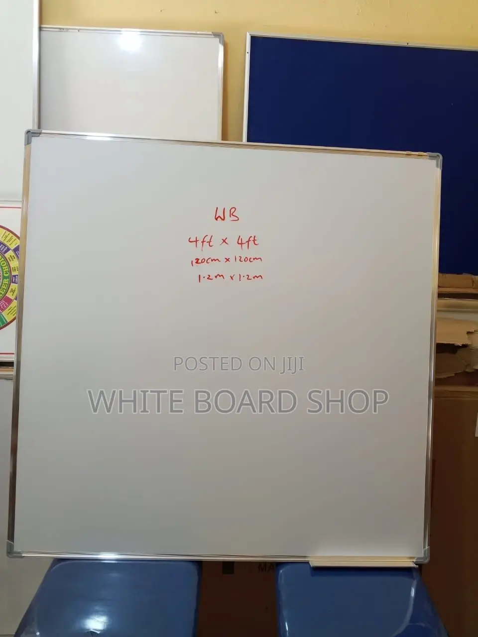 Magnetic White Board 120cm X 120cm (4ft X 4ft)