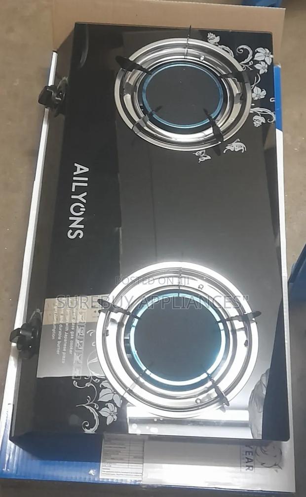 2 Burner Glass Top Gas Cooker Infrared Double Burne66