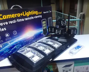 4g Tripple Lense Solar PTZ Camera With Attached Solar Panel