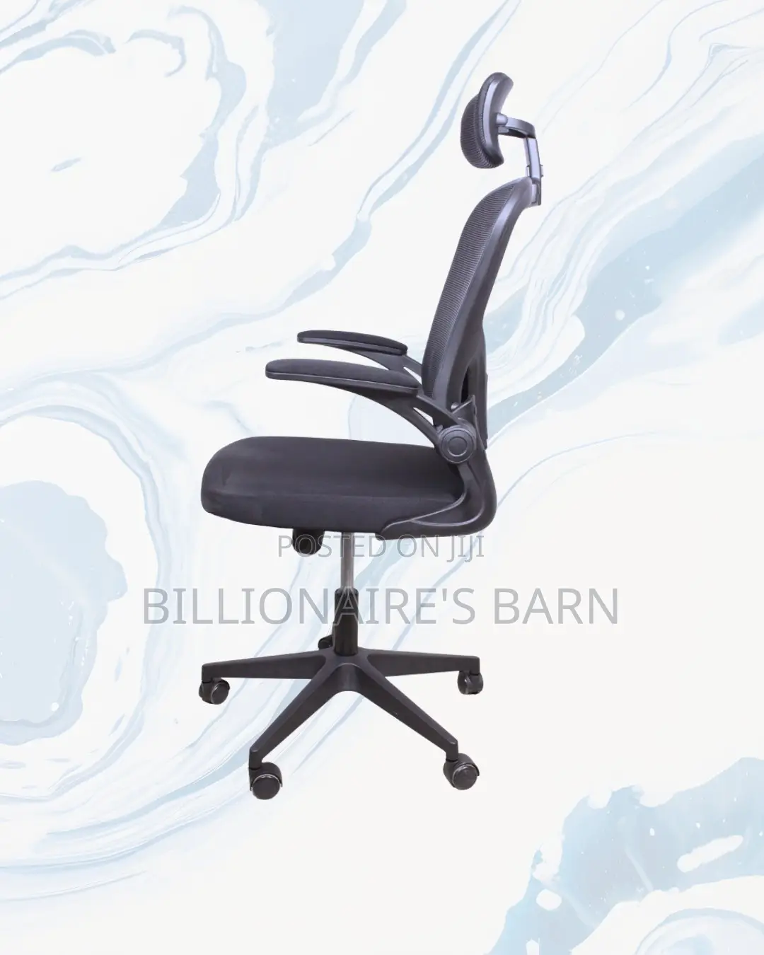 Grey Ergonomic Office Chair | Quiet-Roll Swivel Base