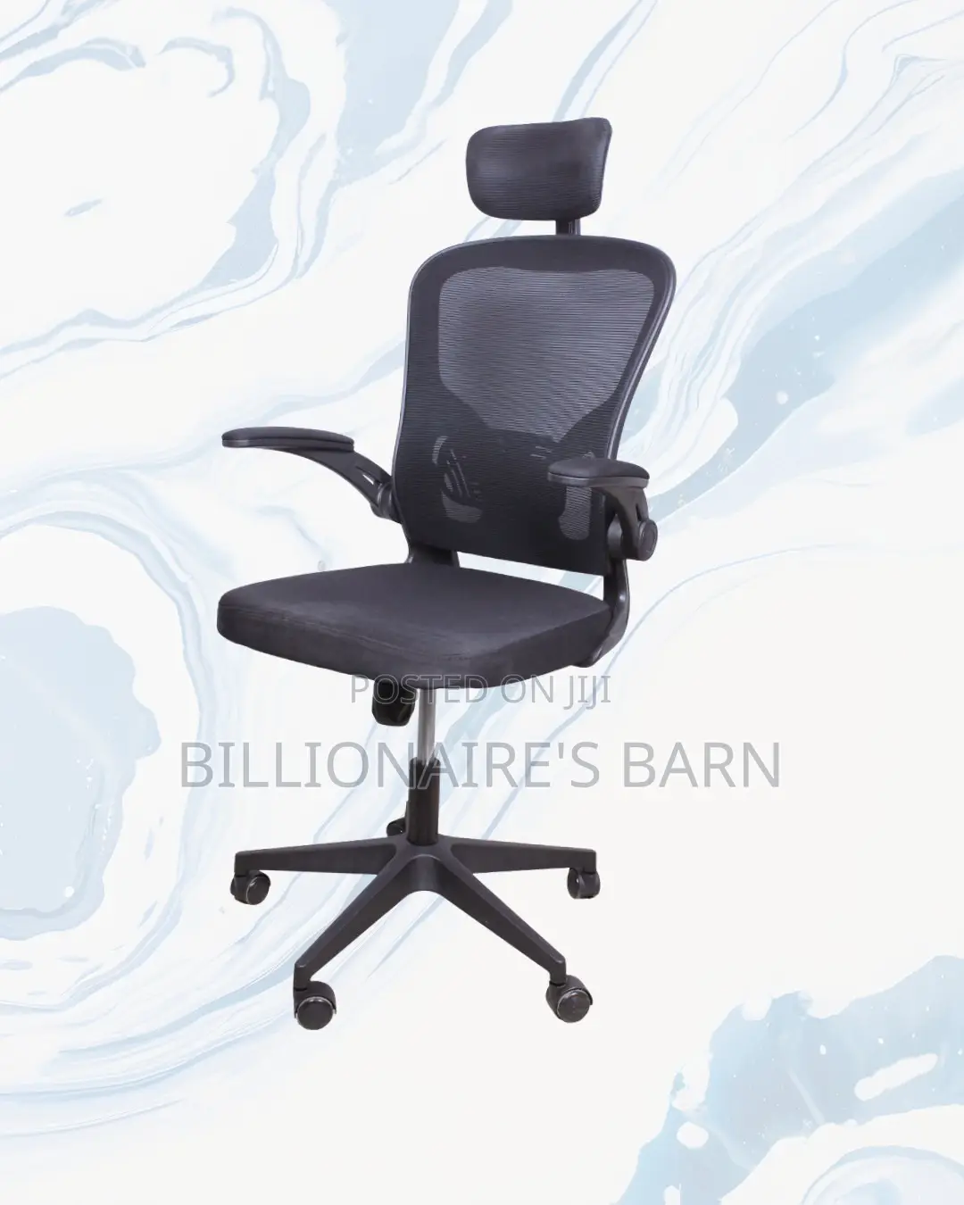 Grey Ergonomic Office Chair | Quiet-Roll Swivel Base