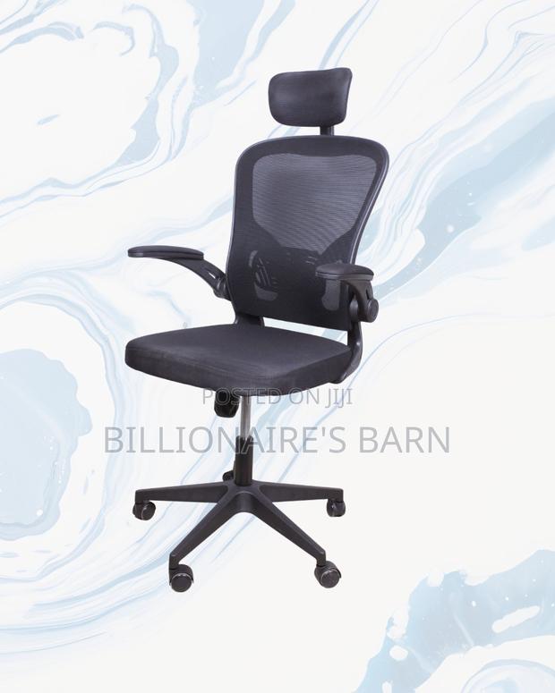 Grey Ergonomic Office Chair | Quiet-Roll Swivel Base - thumbnail 2