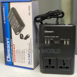 2type-C+ 2usb/Output: 5v/2.1a Olesson Car Power Inverter 150w