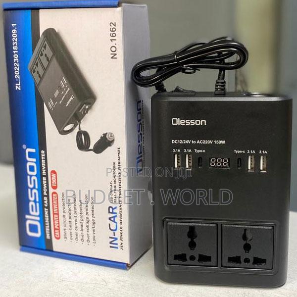2type-C+ 2usb/Output: 5v/2.1a Olesson Car Power Inverter 150w