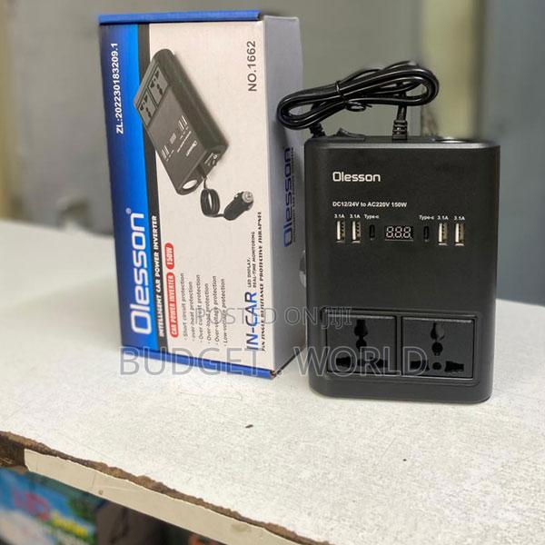150w Car Power Inverter 12v/24v to 220v Converter With Dual Usb Type-C - main view