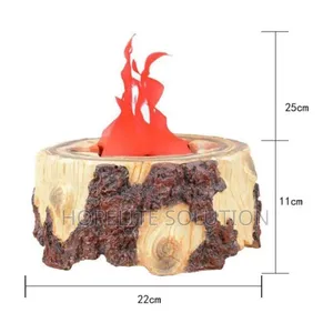 Electric Wooden Tree Stump Fireplace D