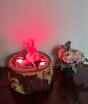 Electric Wooden Tree Stump Fireplace D