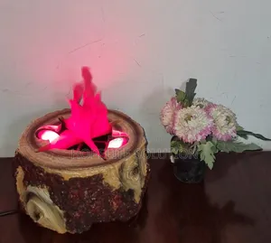Electric Wooden Tree Stump Fireplace D
