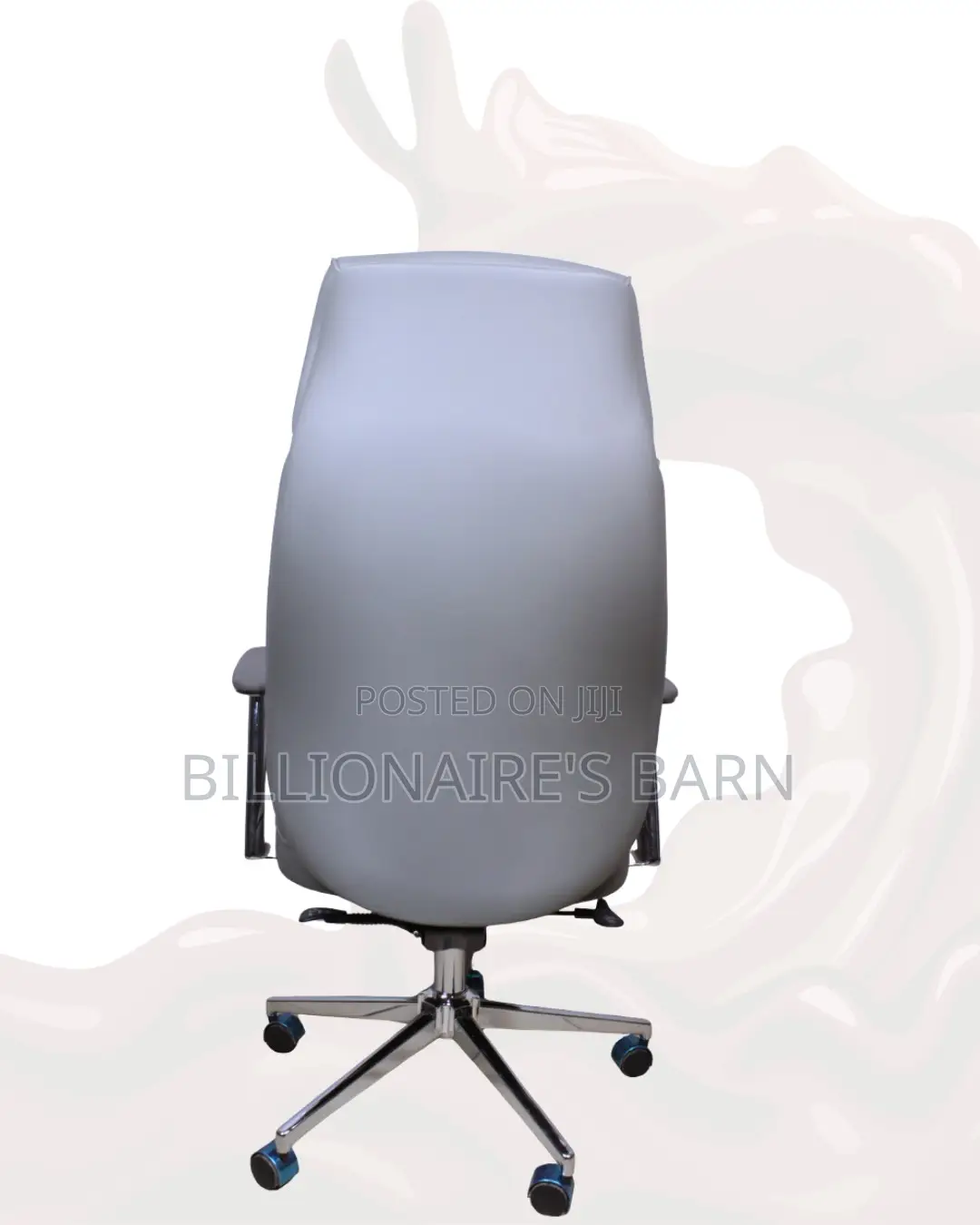 Grey Executive Leather Office Chair (Heavy-Duty) — Price Drop Today