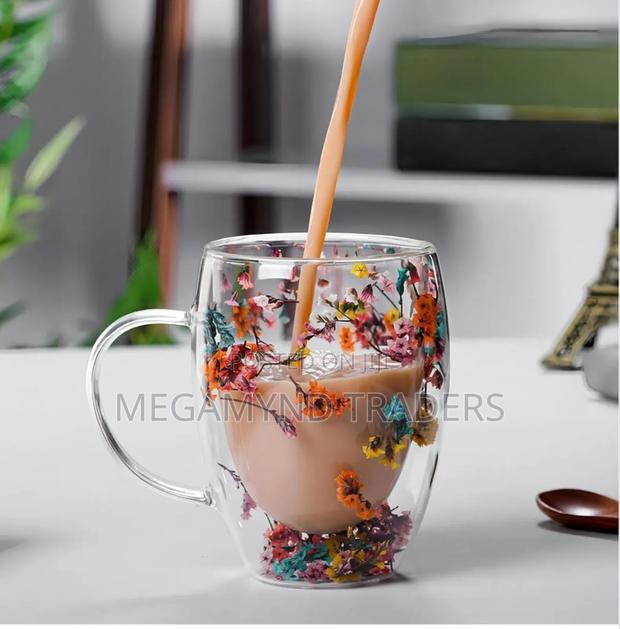 Double Wall Glass Cup/Coffee Cup With Handle