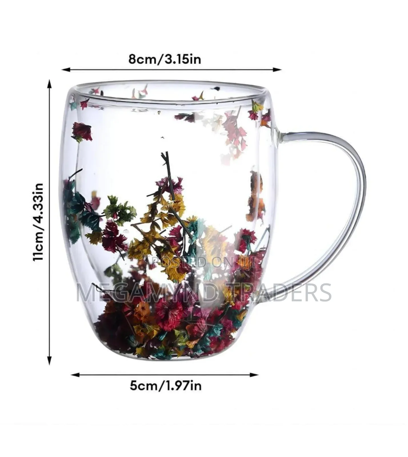 Double Wall Glass Cup/Coffee Cup With Handle