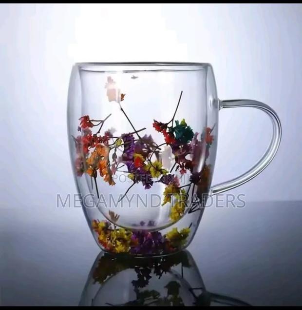 Double Wall Glass Cup/Coffee Cup With Handle - thumbnail 4