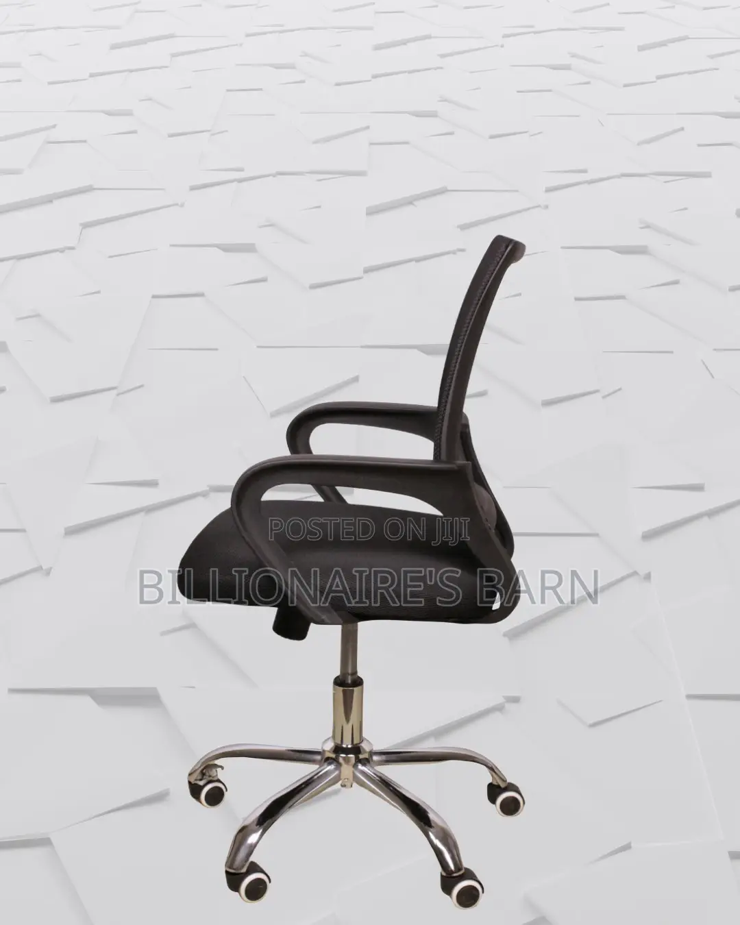 Quiet-Roll Secretarial Mesh Office Chair | Swivel Base