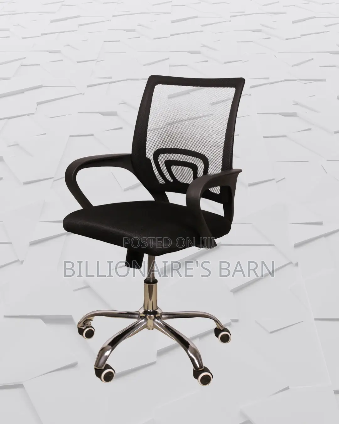 Quiet-Roll Secretarial Mesh Office Chair | Swivel Base