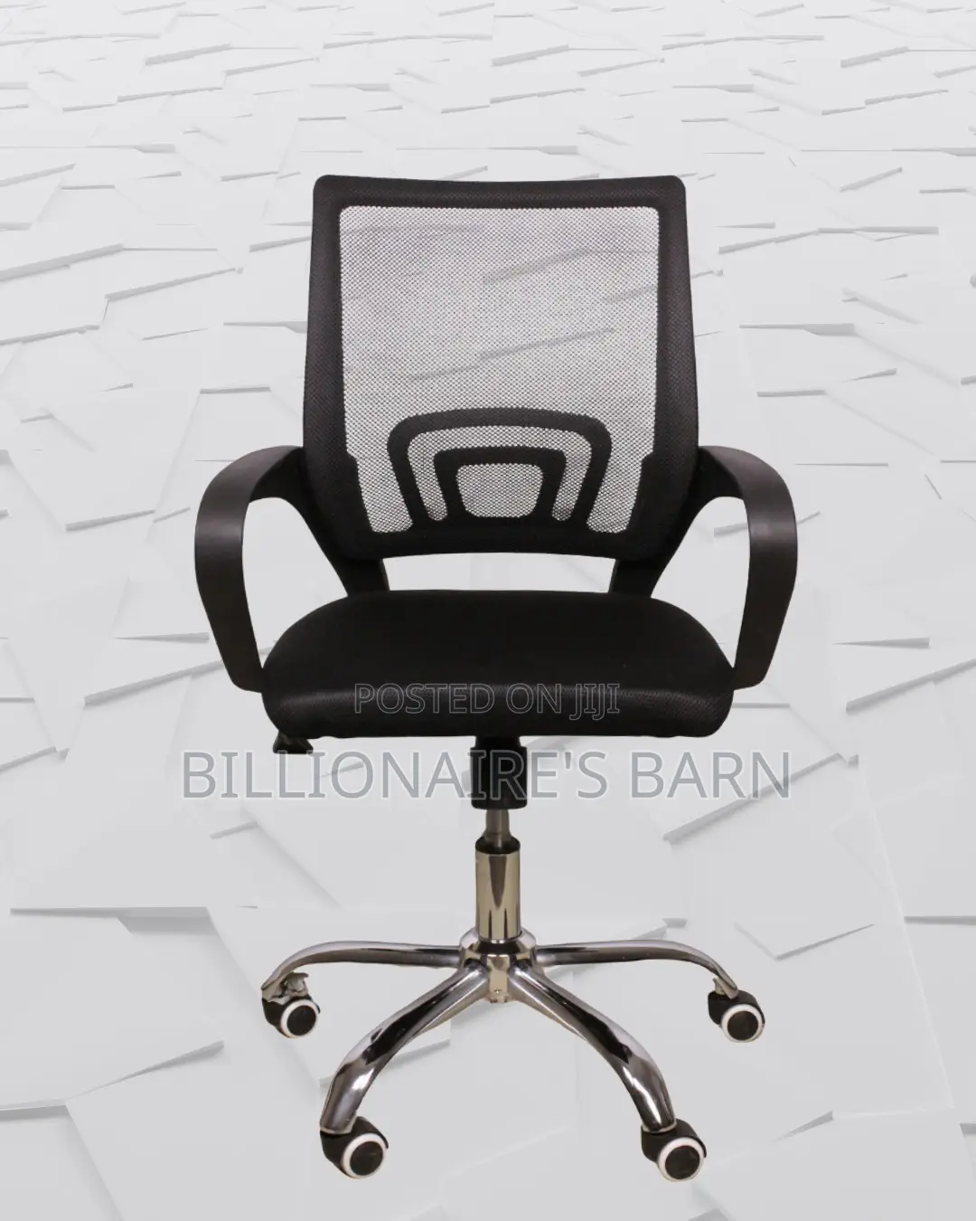 Quiet-Roll Secretarial Mesh Office Chair | Swivel Base