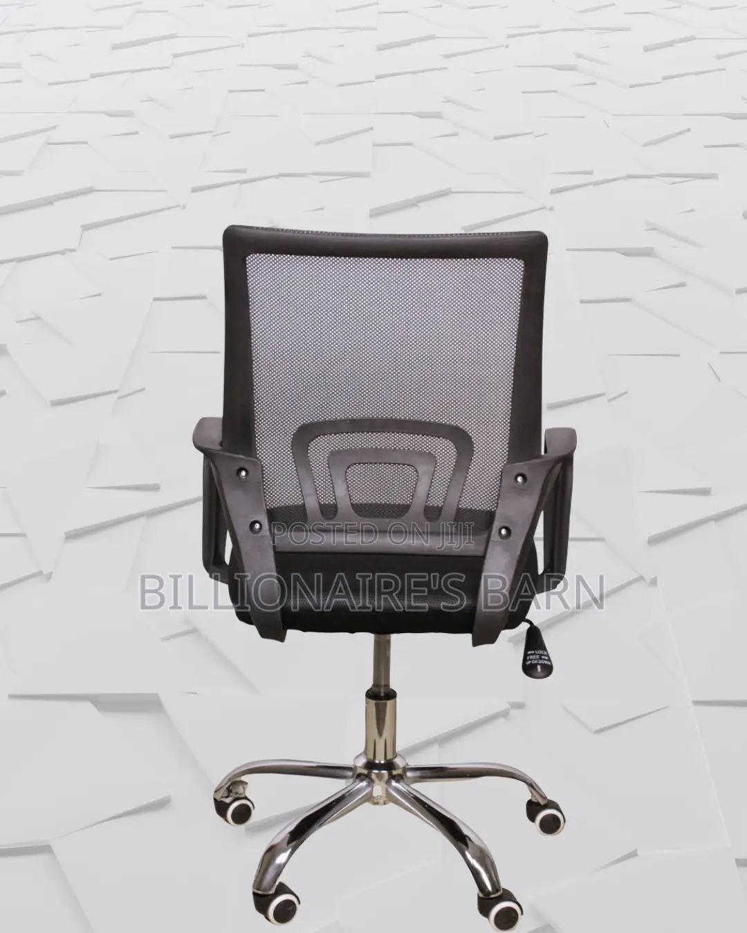 Quiet-Roll Secretarial Mesh Office Chair | Swivel Base