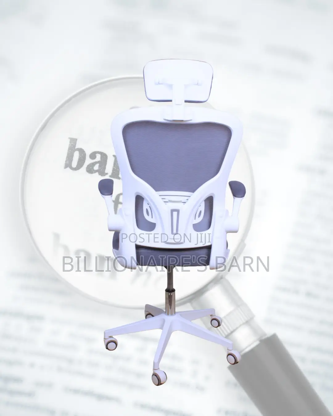 Imported White Ergonomic Office Chair — Easy to Clean