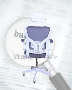 Imported White Ergonomic Office Chair — Easy to Clean