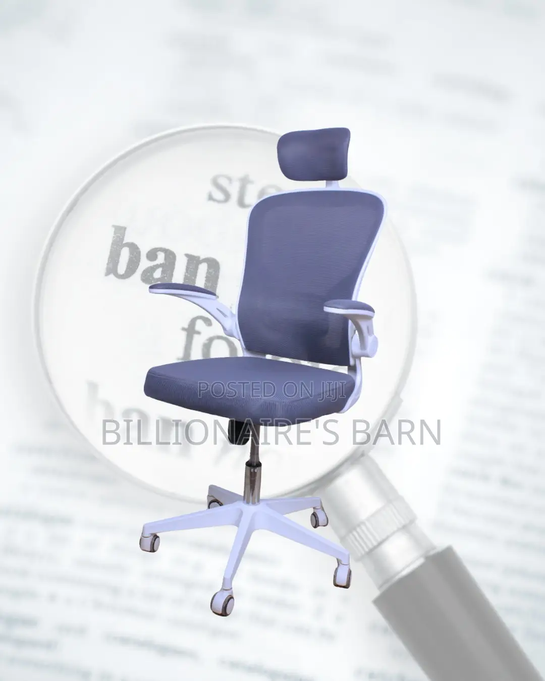 Imported White Ergonomic Office Chair — Easy to Clean