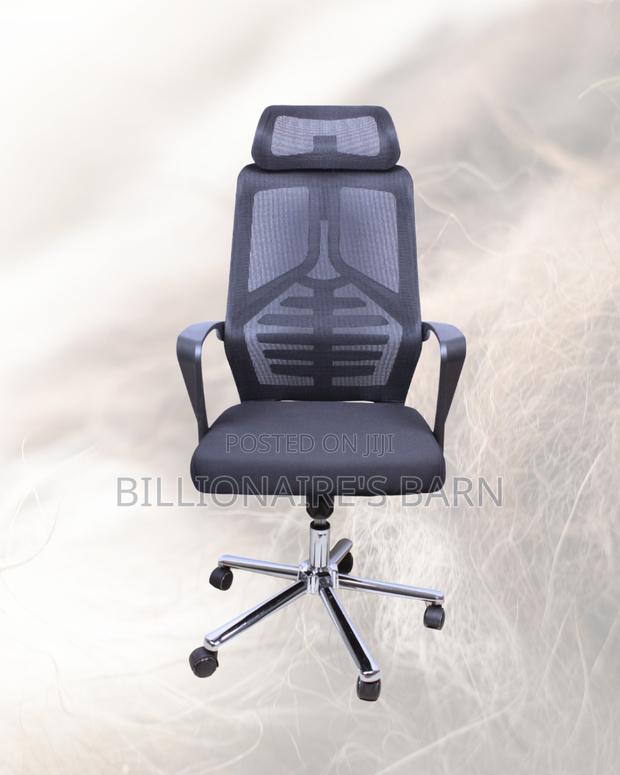 Quiet-Roll High Back Mesh Office Chair — Ideal for Long Zoom Sessions - thumbnail 3