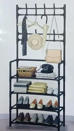Nunix All-in-1 Shoe Rack/Coat Rack/Cap Scarf Bag Cloths Hanger