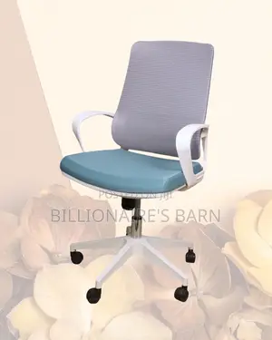 White Ergonomic Mesh Office Chair (Quiet-Roll) — Restocked!