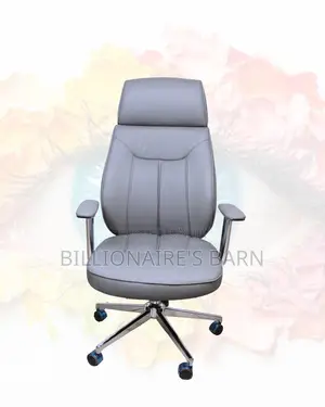 New Arrival Grey Executive Leather Office Chair — Easy to Clean