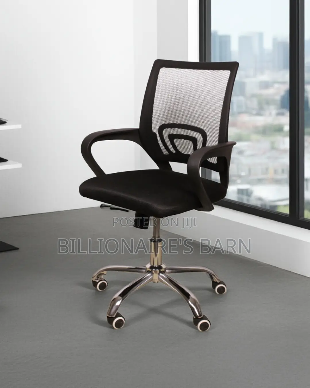 Secretarial Mesh Office Chair | Heavy-Duty Nylon Castors