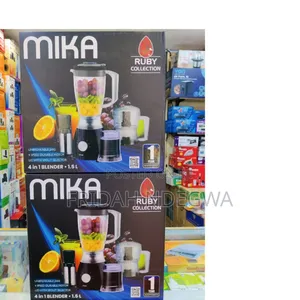 *Mika 4in1 Blender, With Grinder, Chopper Ss Filter, 400w,