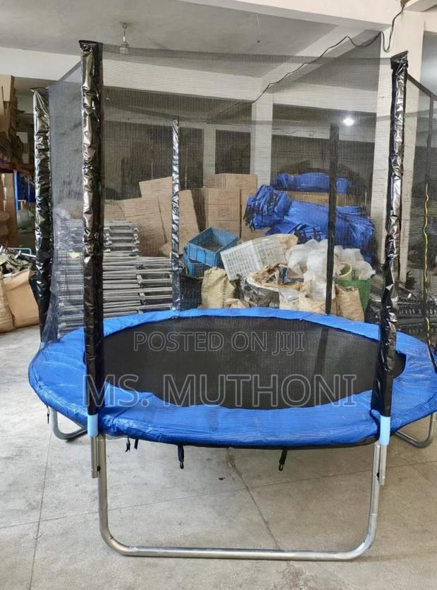 6 Ft / 8 Ft / 12 Ft. Trampoline With a Safety Net - main view