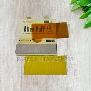 Alien Puff Transparent Cellulose Gold Rolling Paper - 1 1/4 Size - thumbnail 2